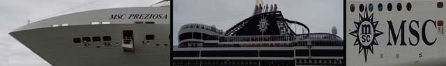 Cruiseschip ms MSC Preziosa van MSC Cruises aan de Cruise Terminal Rotterdam